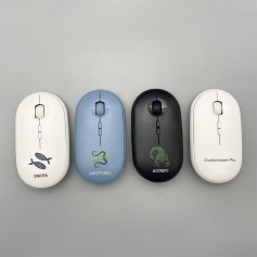 Rechargeable Dual-mode 2.4G Wireless & BT 5.2 Mouse Mini Portable Home Office Mouse 5D Buttons PC Laptop Computer Mice MW-004CX