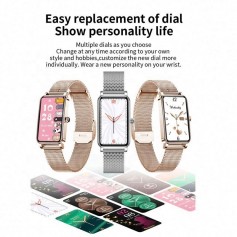 Fashion Ladys SmartWatch Custom Dial H35 Full Touch Screen IP68 Waterproof ZX19 Smart Watches With Heart Rate Monitor